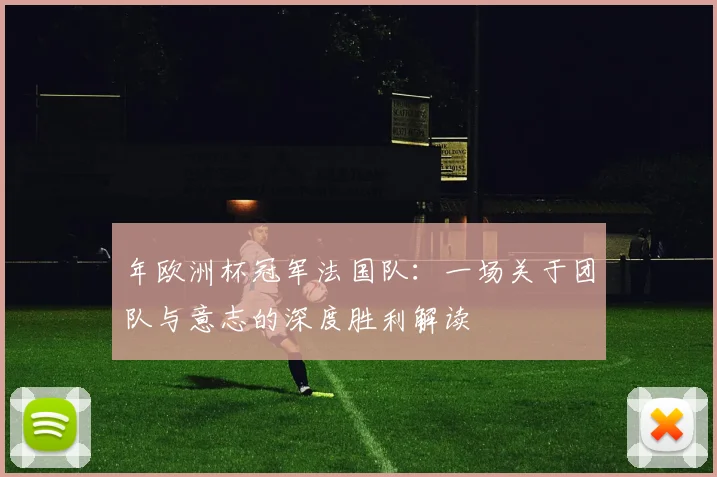 年欧洲杯冠军法国队：一场关于团队与意志的深度胜利解读